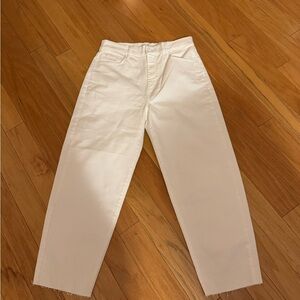 LOFT Women’s White The Barrel Jeans Size 29 NWT